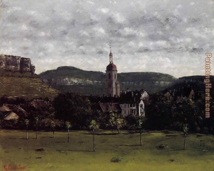 Gustave Courbet View of Ornans and Its Church Steeple